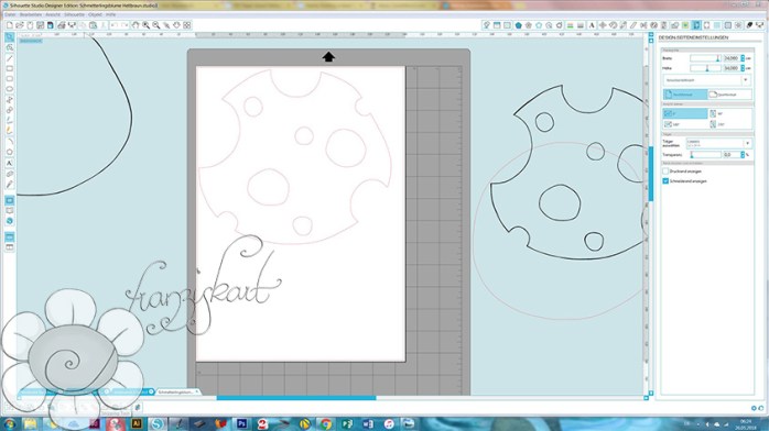 Schmetterlingsblume Silhouette Kopie